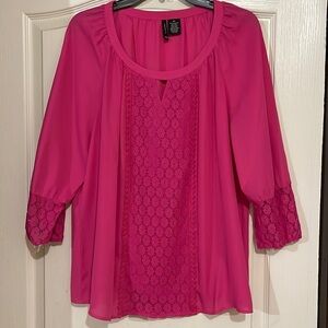 New Directions Hot Pink Blouse